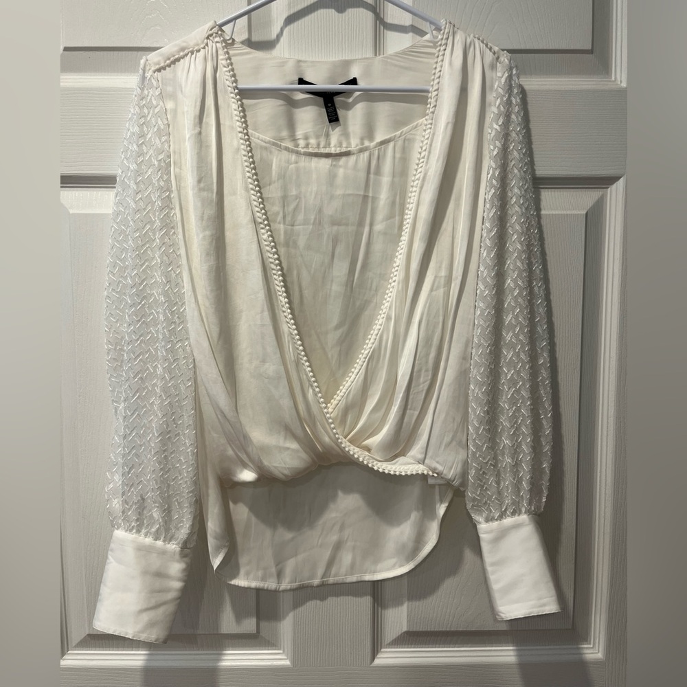 White House Black Market Elegant White Women's Top